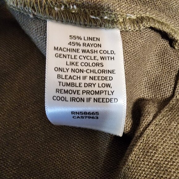 Melrose and Market Crop Linen Blend Blazer NWT Green XL - Picture 10 of 11